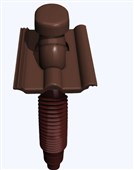 KMB BETA Taška plastová odvětrávací Beta o 160 mm hnědá